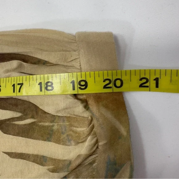 B.L.E.U. USA XL Elegant Floral Gold Stud Stretchy Women's Top Long Sleeve Shirt - Picture 11 of 15